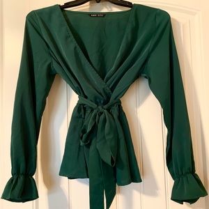 Emerald green blouse